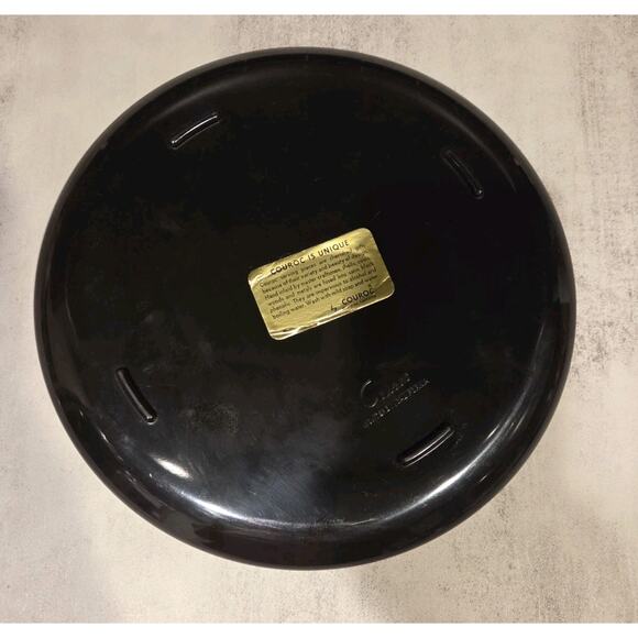 Couroc of Monterey Red Cardinal Bird on Branch Round Black Tray Platter 10½" GUC - Picture 11 of 11